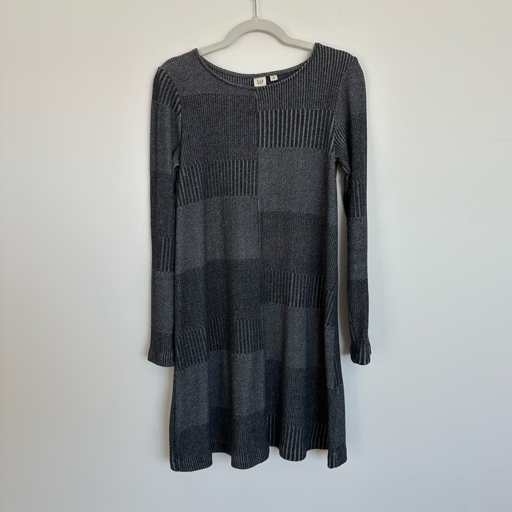 Gap Sweater Ribbed Dress Top in Grey | Size Extra Small